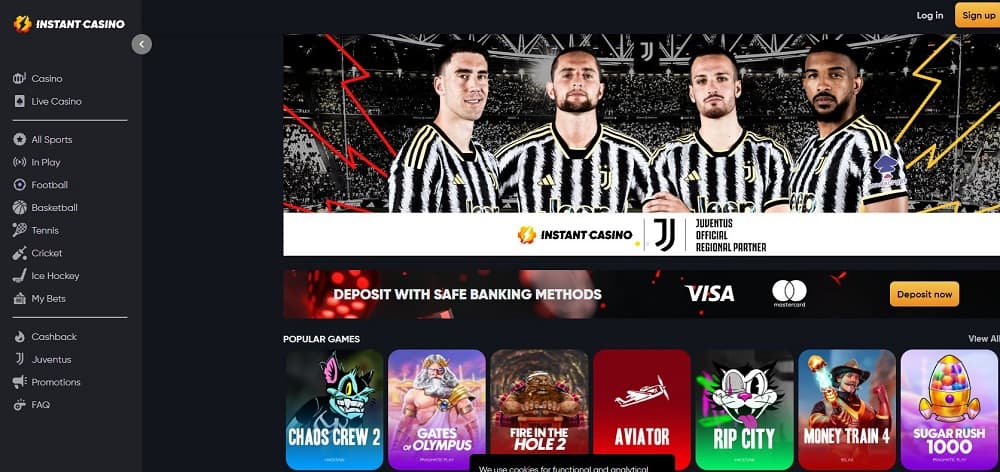 Instant Casino gaming table showcasing a vibrant play scene, representing Canada online casinos with fast payouts and crypto options.